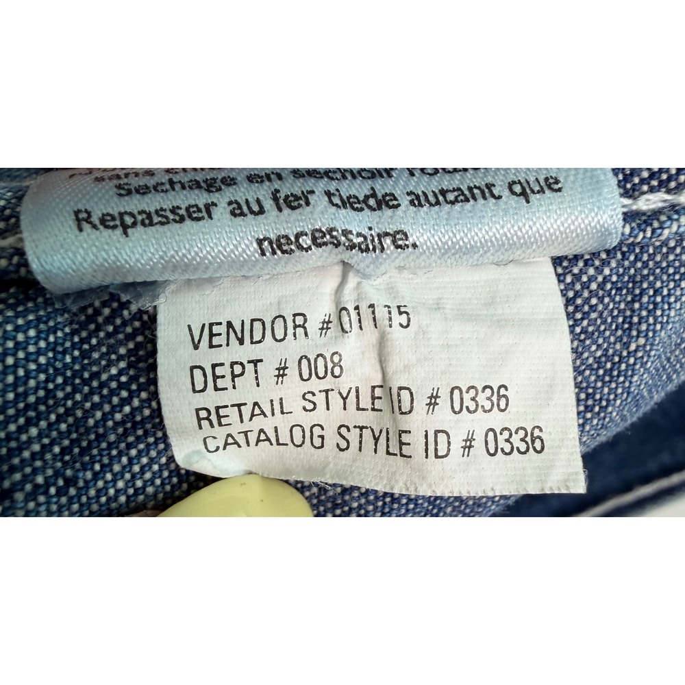 Vintage Eddie Bauer Womens Blue Denim Vest 100%Cotton‎ Hong Kong Size Small - Picture 10 of 10